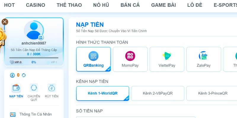 5 bước nạp tiền Fb68 đơn giản cho hội viên tham khảo